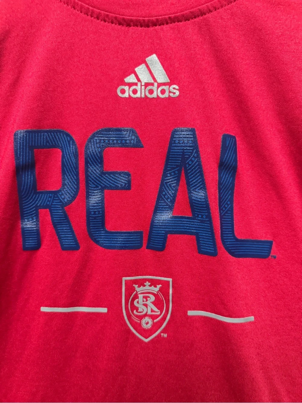 adidas Men’s Red Short-Sleeve 'REAL' Graphic Tee size XL